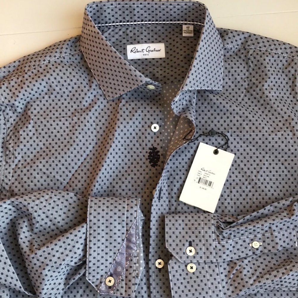 ROBERT GRAHAM (43/17) Long Sleeve Dress Shirt